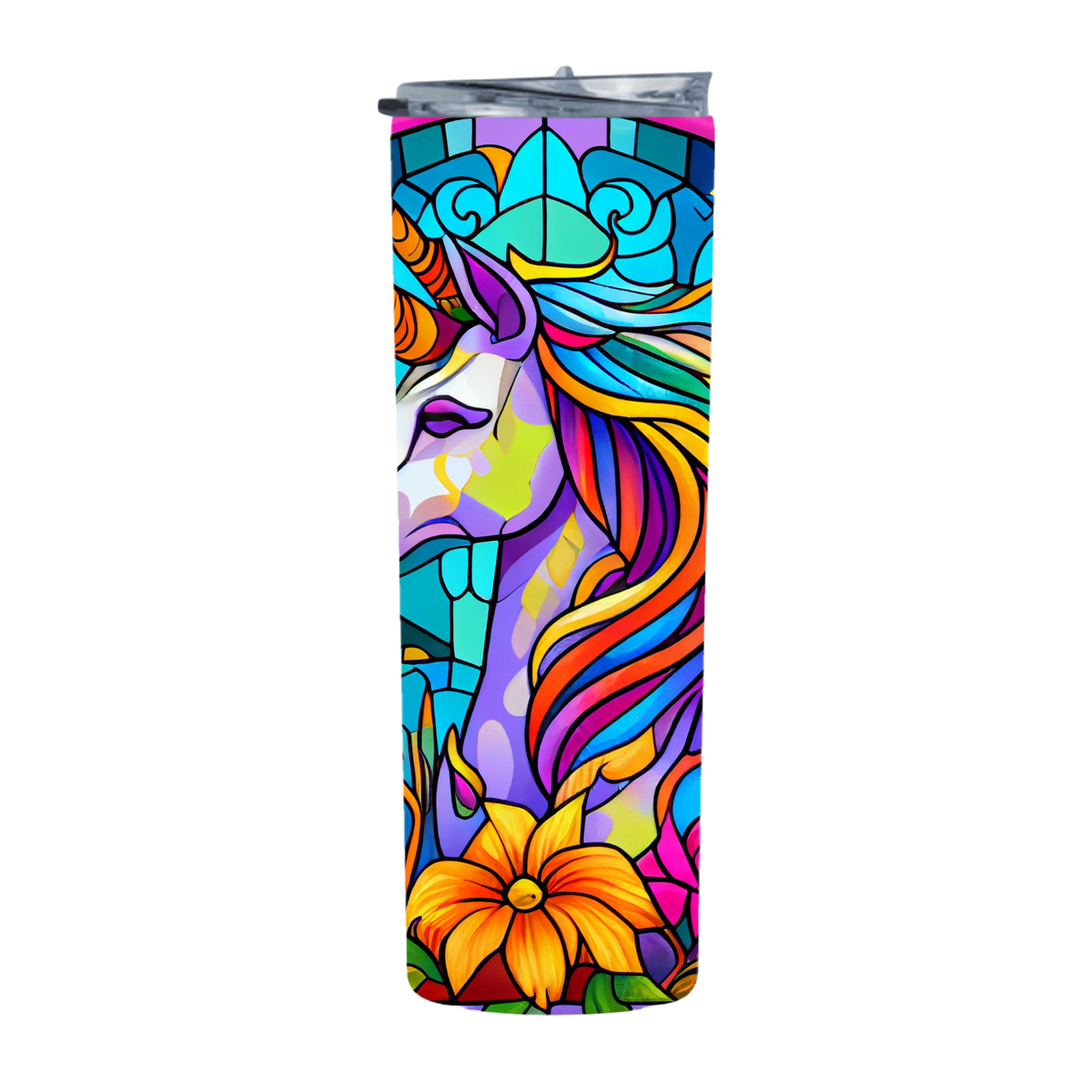 Stained Glass Unicorn 80 20 Oz Straight Skinny Tumbler 214 | Shop Today ...