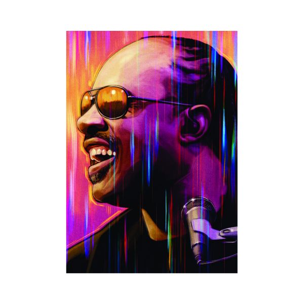 Portrait Stevie Wonder - A1 Poster