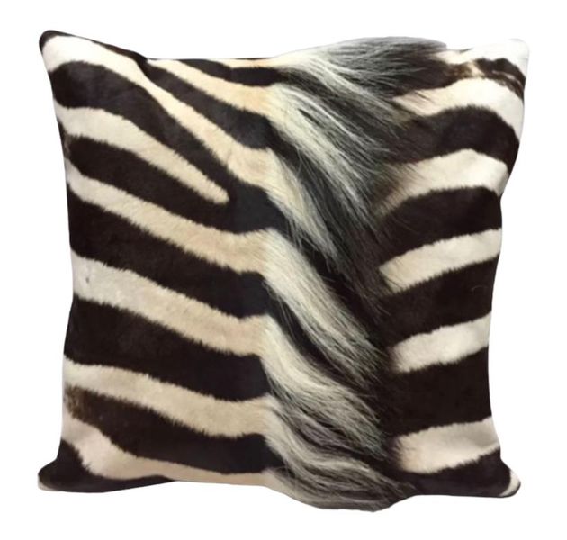 Lebocode - Zebra Skin Throw Pillow Cover ( Fluffy Neck) - 43 x 43cm