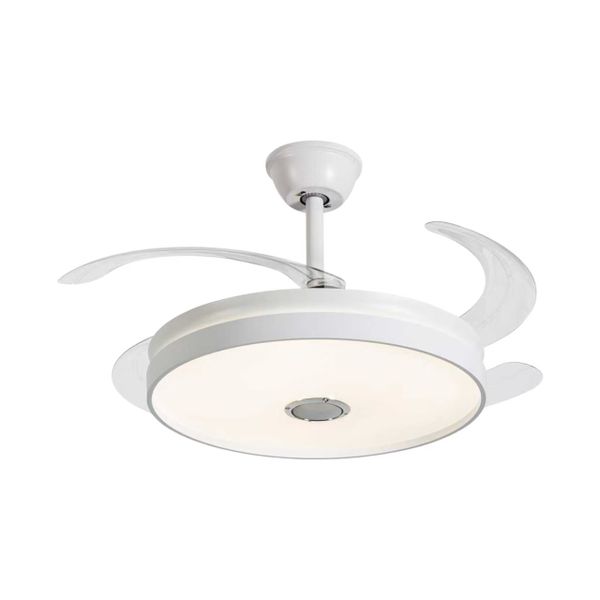 Hello Today 42" Retractable LED Ceiling Fan Light with Speaker-MRUL