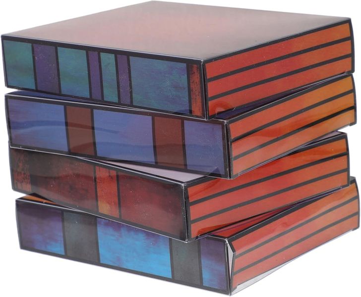 Stacked Books Decorative Table Lamp with Warm Night Light Stylish Bedside