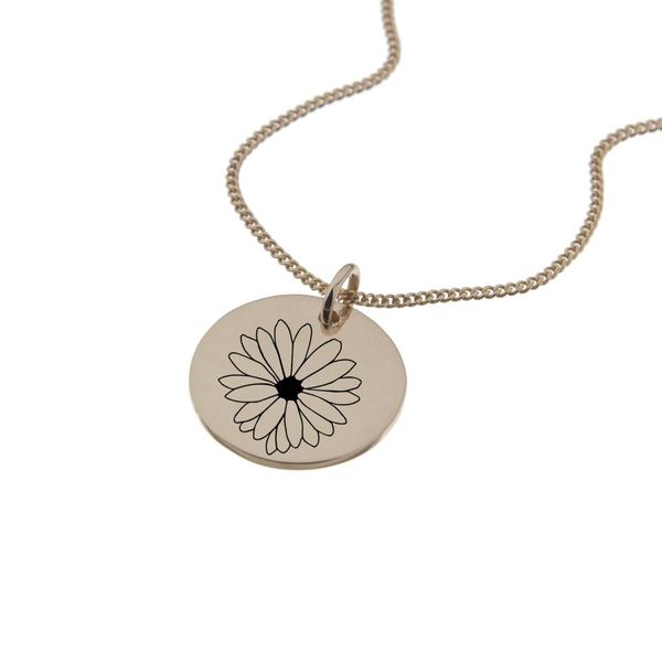 Daisy of April Rose Gold Birth Flower Pendant