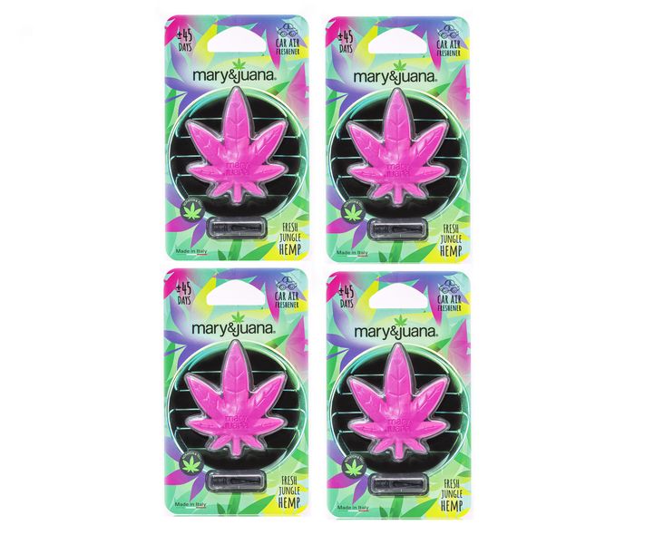 Car Air Freshener Mary &amp; Juana Pink - 4 Pack