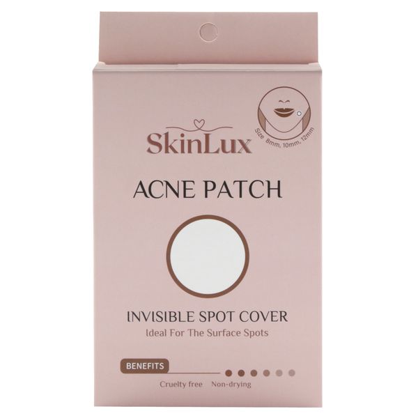 SkinLux 120 Piece Acne Patches - 3 Sizes - Invisible, Non-Drying, Pimples