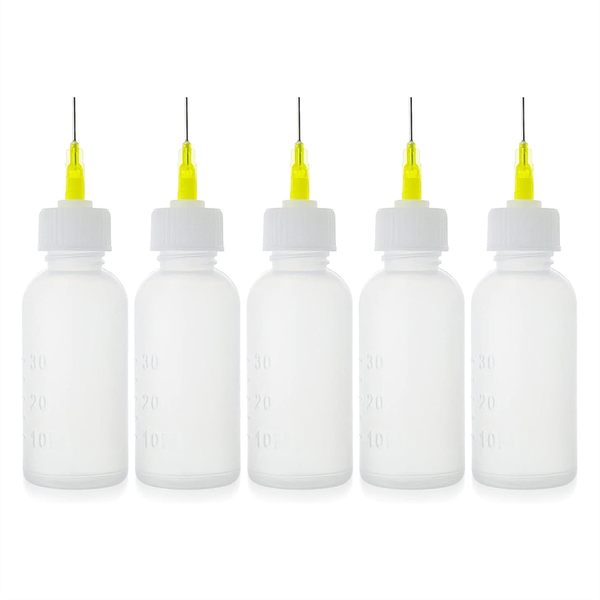 5 Pack 30Cc Needle Glue Squeeze Bottle Precision Tip Applicator Easy To Use