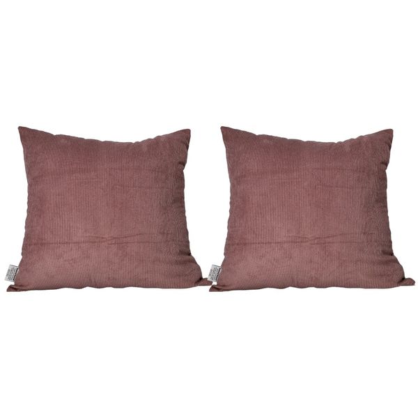 Danny Home Cotton Corduroy Cameo Brown Pillowcase Cover 49.5cm Set of 2