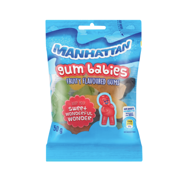 Manhattan Fruit Flavoured Mini Gum Babies 48 x 50g Buy Online in