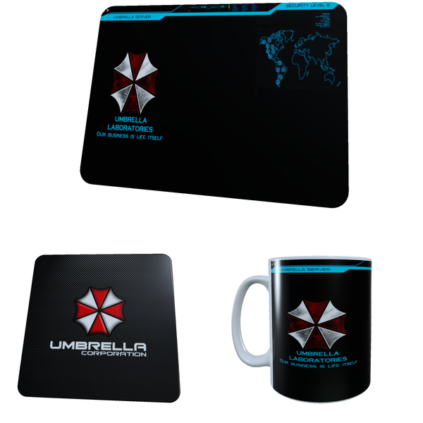 Resident Evil Umbrella Corp - Coffee Mug, Coaster and Mouse Pad Combo