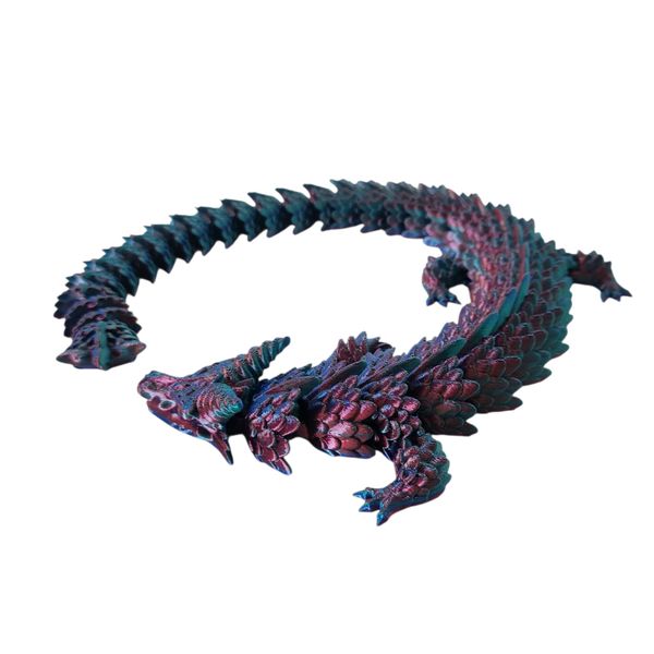 Articulated Emberling Dragon Toy 3D Printed Flexible Northern Lights