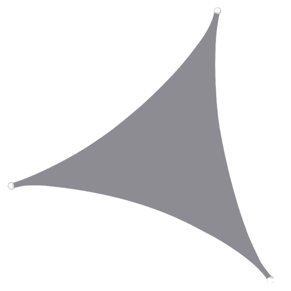 Mihuis Solid 185 GSM Waterproof Awning Sunshade Triangle Sail - 3.6m x 3.6m
