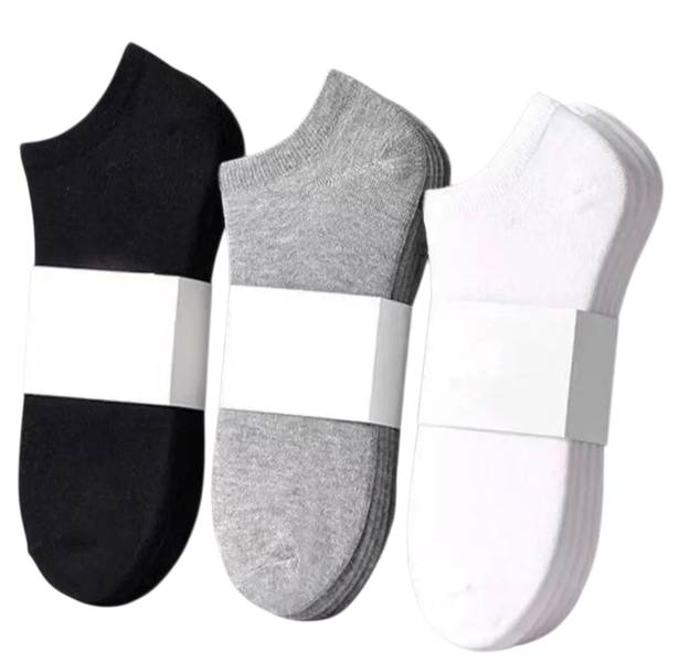 12-Pack Secret Socks - Black, White &amp; Grey