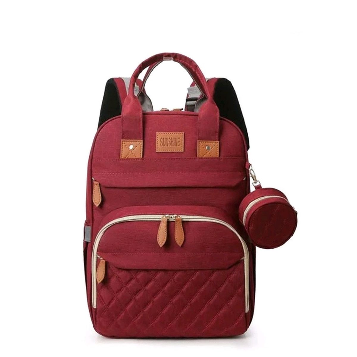 MultiFunctional Baby Diaper Bag & Bed Burgundy Shop Today. Get it