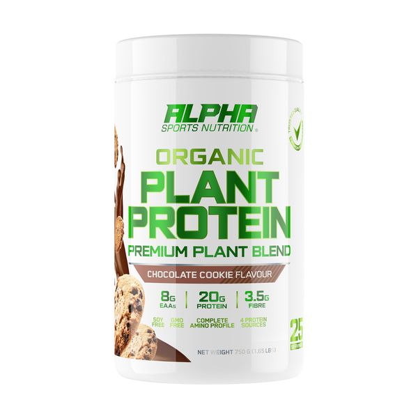 Alpha Sports Nutrition Organic Plant Protein - Chocolate Cookie - 750g