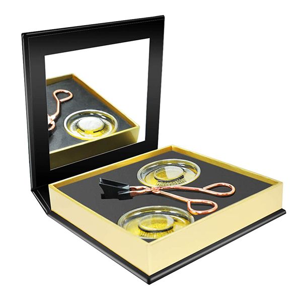2022 Quantum Magnetic Eyelashes - Mirror &amp; Clip Applicator Curler Kit