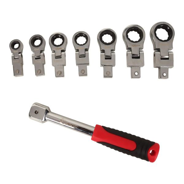 Flexible Ratchet Head Wrench Set-8pce(8-10-12-13-14-17-19)
