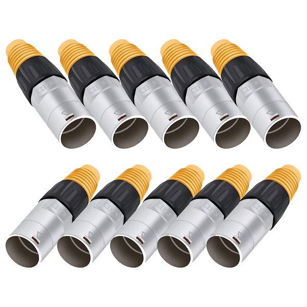 10 PCS RJ45 Waterproof Panel Connector, for Industrial Home Network