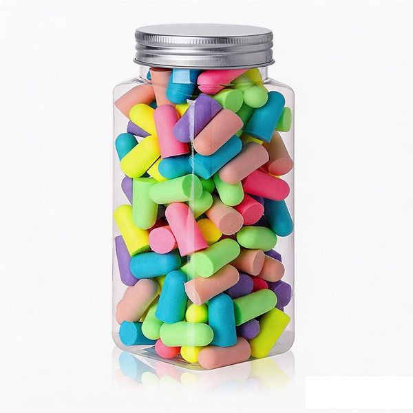 120 Piece Noise Reduction Sleep Earplugs, Colorful, Reusable