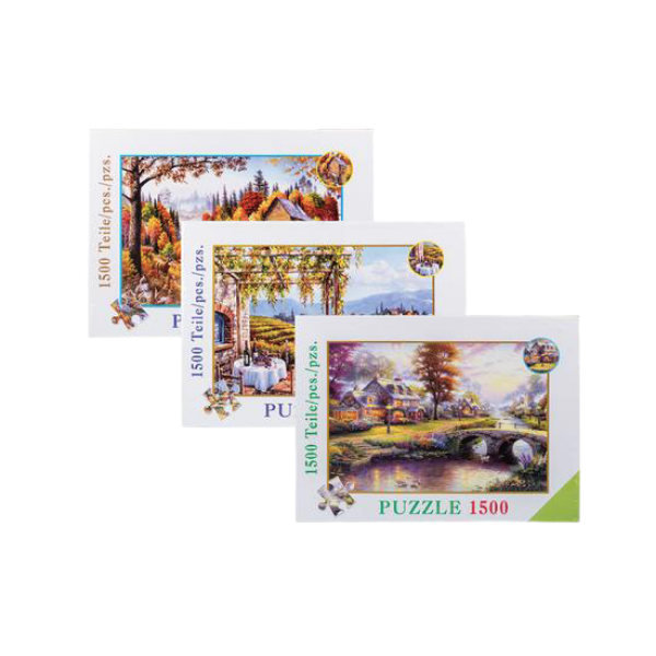 Assorted Jigsaw Puzzles 1500 Piece - Pack Of 3
