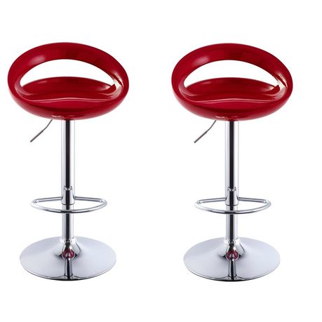 Bar Stools Kitchen Breakfast Chairs 2 Pack Wine Red Colour