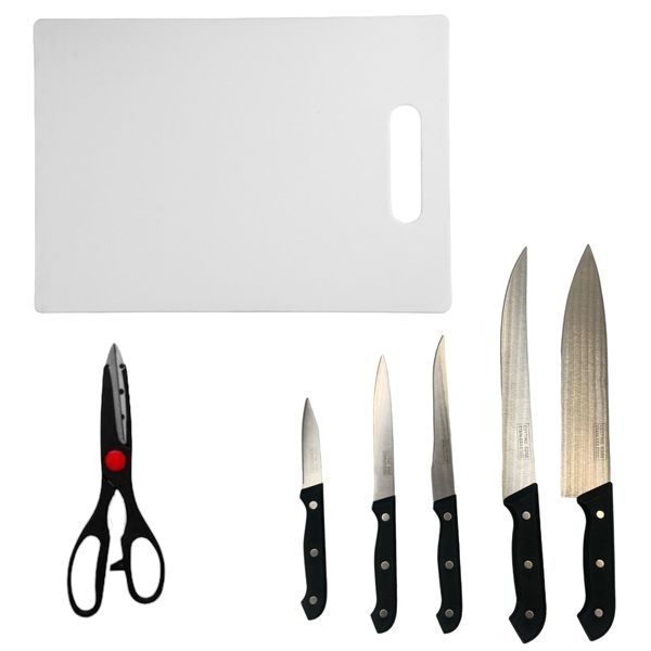 Scissors and Knife Chopping Board 7 Piece Set