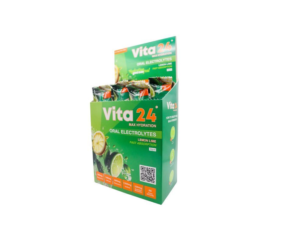 Vita24 Lemon Lime Max Hydration Oral Electrolytes (20 Sachets)