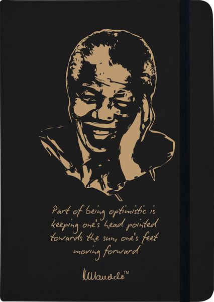 Mandela Eco Notebook, A5 - Optimistic Black