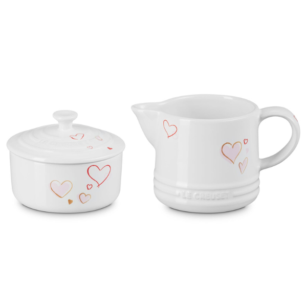 Le Creuset Mon Coeur Cream &amp; Sugar Set