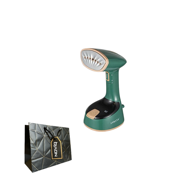 Sokany- Hand Held Turbo Garment Steamer - Emerald Green &amp; Noviq Gift Bag