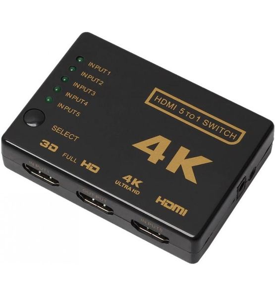 Microworld 5 Port HDMI Switch 4K