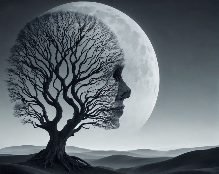 Modern Canvas Wall Art Home Decor - Moonlit Nature
