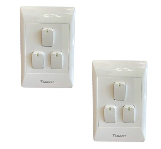 3 Lever 2 Way Light Switch For 2 X 4 Electrical Box(2 Pack)