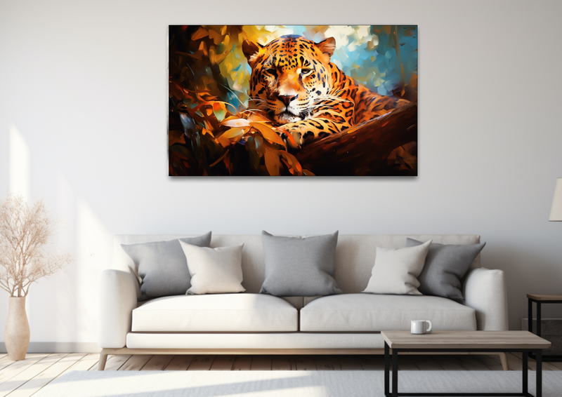 Canvas Wall Art - Leopard in Repose - HD0038