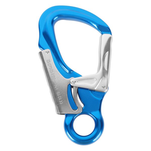35kN Sapphire/Silver D-Shape Climbing Carabiners