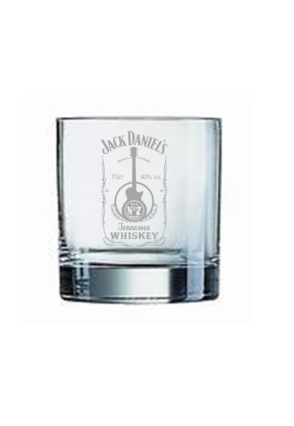 Jack Daniels -Etched Whiskey Glass - Set of 2