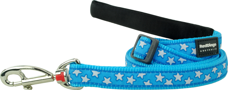 Red Dingo Design Lead - Stars White on Turquoise - Turquoise L