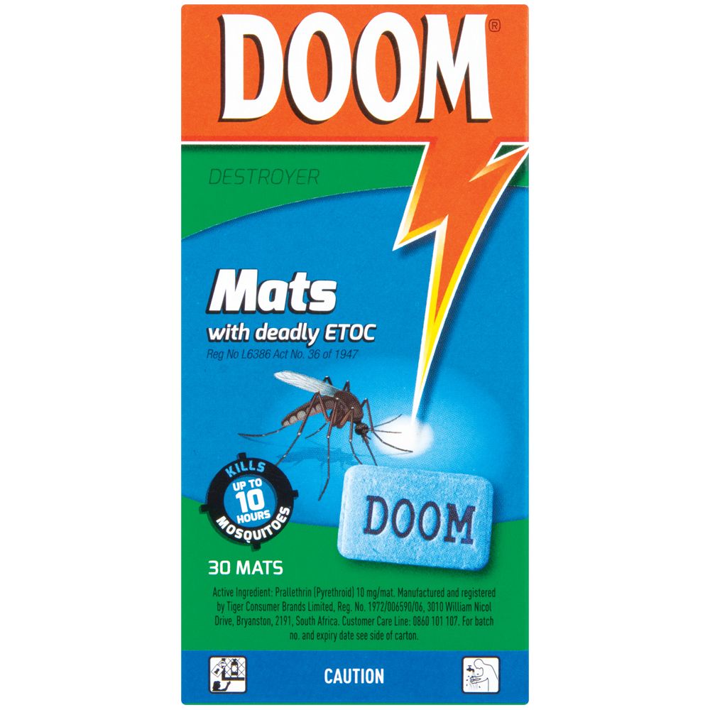 Doom Mosquito Mat 45g Shop Today. Get it Tomorrow!