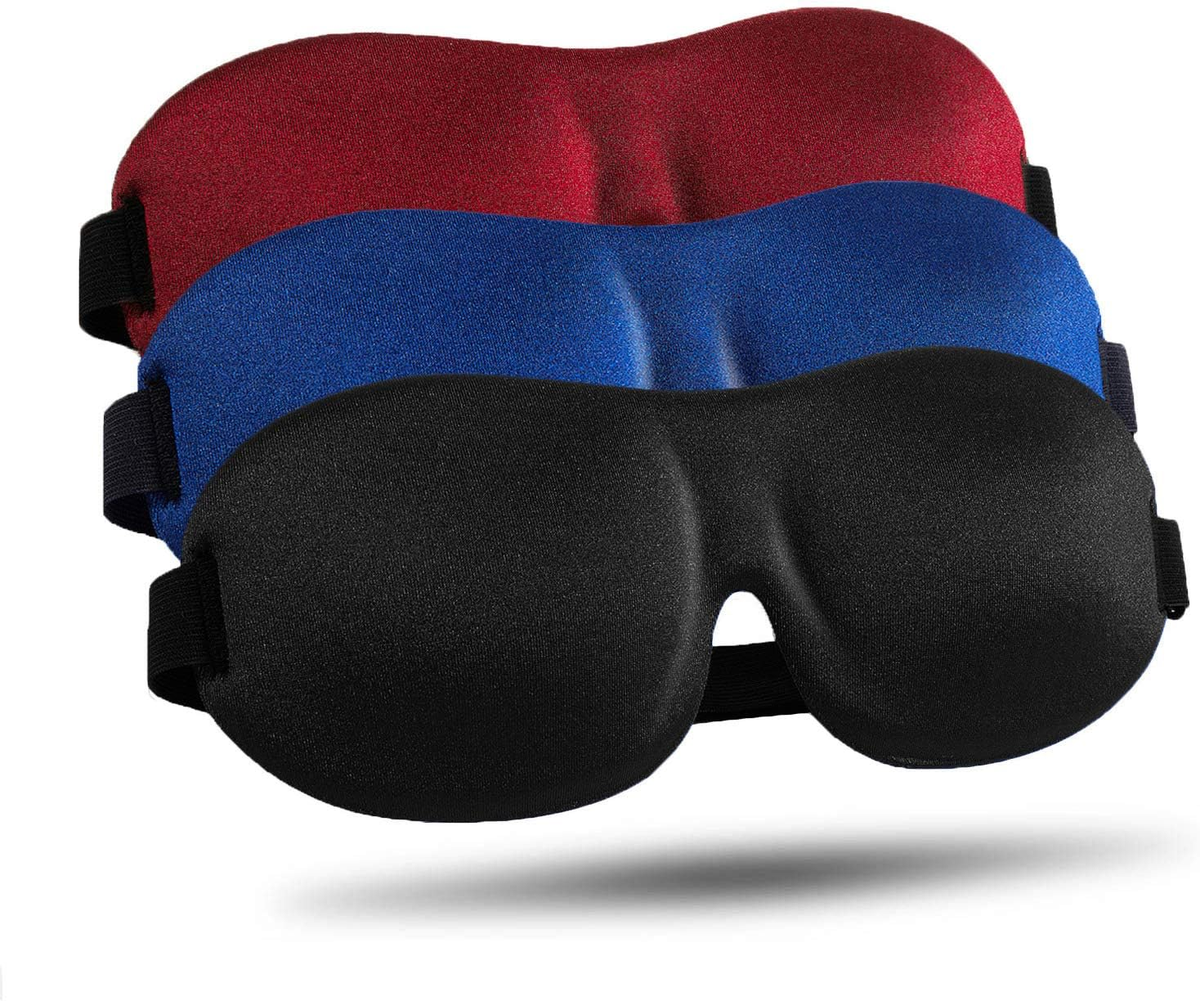 Sleep Mask for Side Sleeper Blackout 3D Eye Mask for Sleeping - 3 Pack