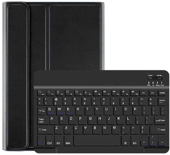 TUFF-LUV Bluetooth Keyboard case for Lenovo M10 HD 2nd Gen X306X - Black