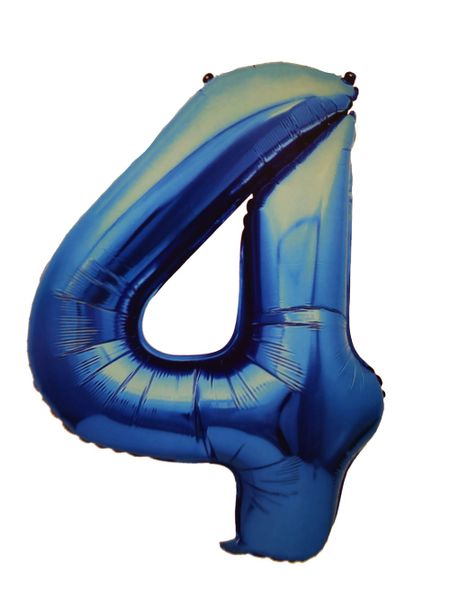 Foil Balloon Number 4 - Rose Gold - 106 cm - Umlozi