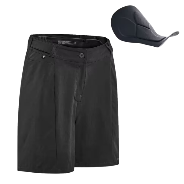 Rockrider Women's MTB Cargo Shorts - Black