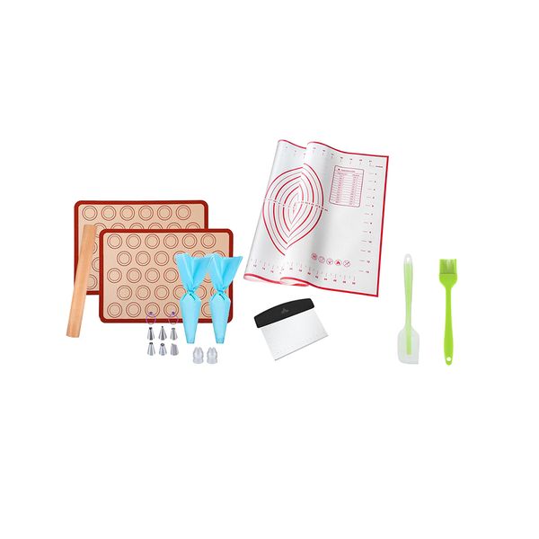 Silicone Baking Mats Macaroon Baking Set Silicone Dough Making Tools Kit
