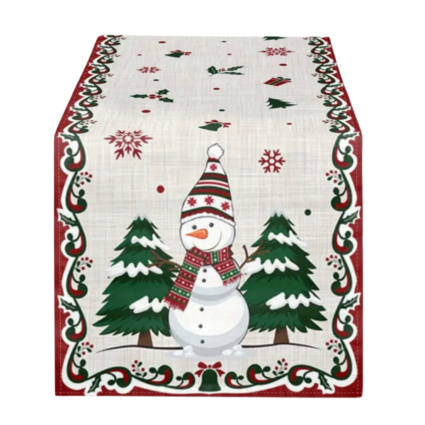 Christmas Snowman Table Runner 180cm