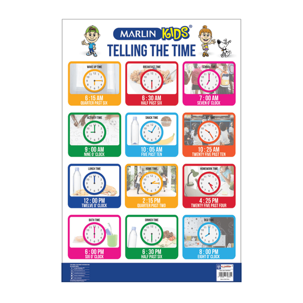 Telling The Time Chart (Pack Of 5 image