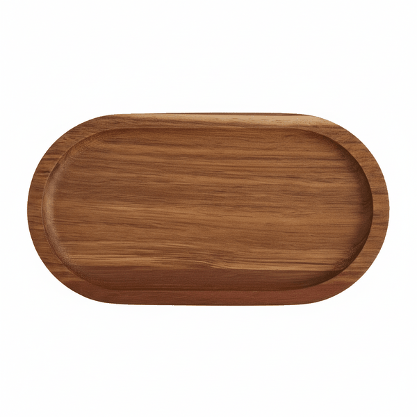 Wooden Oval Tray 25cm - Brown