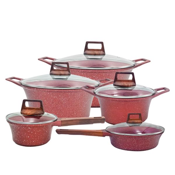 DH - 10 Pieces Cast Aluminum Cookware Set