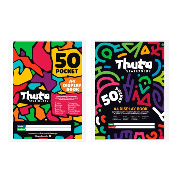 2 x Thuto 50 Pockets Display Books - Flip files