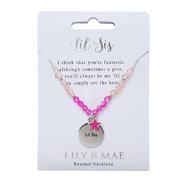 Lily &amp; Mae Beaded Necklace - Lil Sis