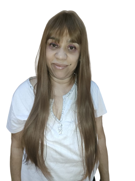 Chocco Long Straight Synthetic Wig With Bangs