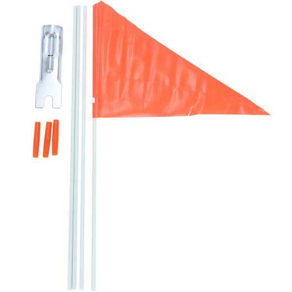 Safety Flag with Pole 6 Foot Adjustable High Visibility Bike Flag