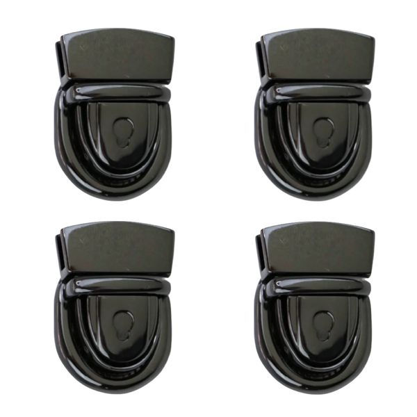 Craft Sewing Push Lock Metal Clasp For Bags &amp; Purse Set of 4 (2.8cm)